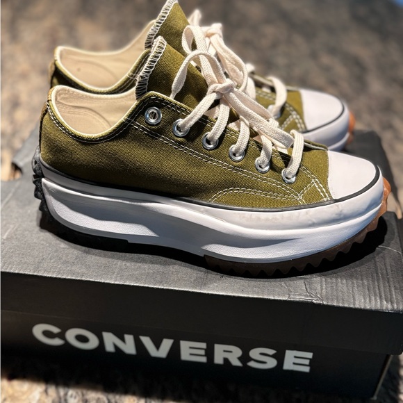 Converse Shoes - Converse Run Star Hike Women Size 7 Army Green Color